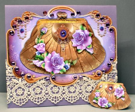 Beautiful Vintage Purse with Roses by Kristina Norbat