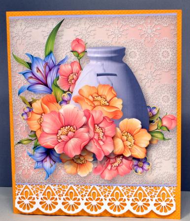 Summer Flowers Money Pot Card Mini Kit by Kristina Norbat