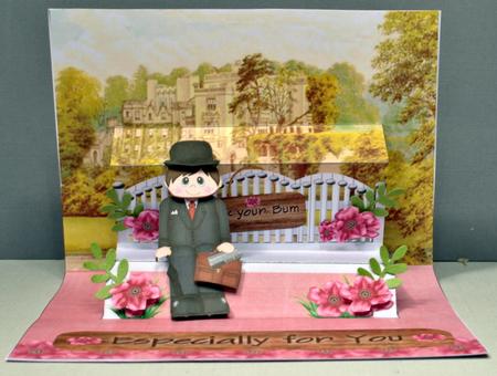 Pink Rose Especially for You 3D Pop-up Bench Mini Kit by Kristina Norbat