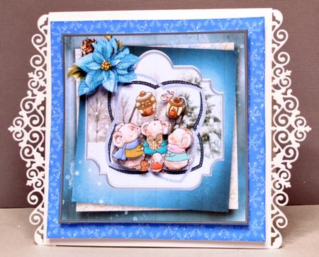The Owls Choir 7x7 Card with Decoupage by Kristina Norbat