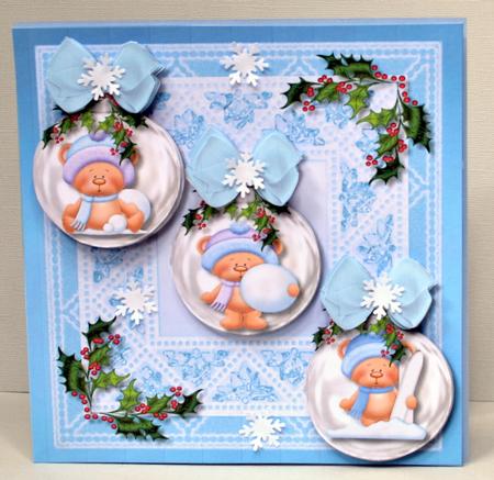 Silver Christmas Baubles by Kristina Norbat