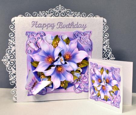 Soft Vintage Violet Flowers Card by Kristina Norbat