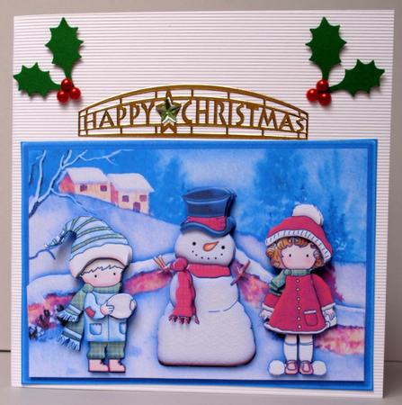 Winter Fun Christmas Card Topper and Decoupage by Kristina Norbat
