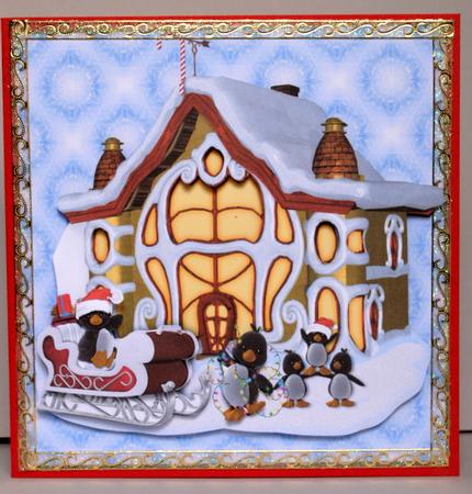 Penguins Christmas House by Kristina Norbat