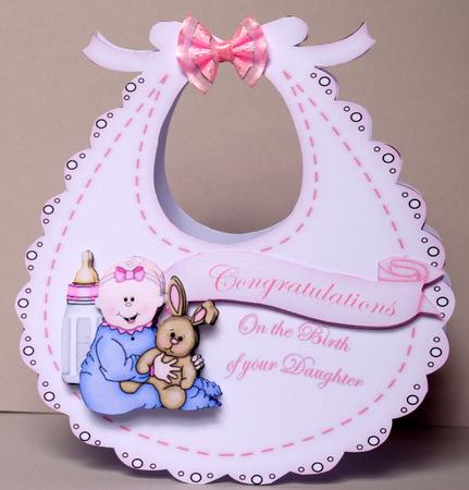 Baby Girl Bib Wobbler by Kristina Norbat