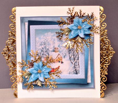 Sledge Ride to Church 7x7 Card with Decoupage by Kristina Norbat