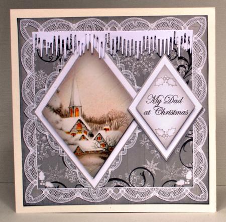 Ice Church My Dad 7in Double Diamond Topper by Kristina Norbat