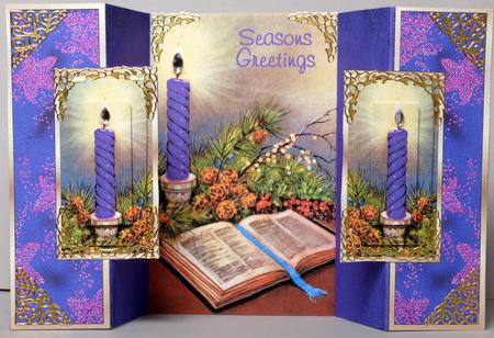 Christmas Candle & Book in Purple by Kristina Norbat