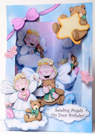 3D Corner Card Kit - Clouds of Angels by Kristina Norbat