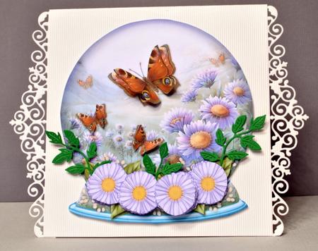 Paperweight Daisies & Butterflies Shaped Birthday Mini Kit by Kristina Norbat