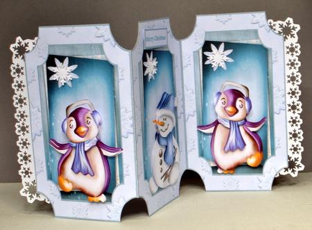 Penguin and Snowman Fun Trifold Mini Kit by Kristina Norbat