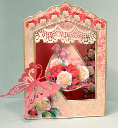 Colourful Roses - Teardrop Pendant Card Mini Kit by Kristina Norbat