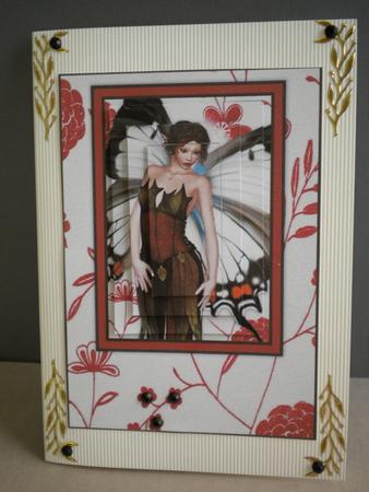 Beautiful Butterfly Fairy Card Front Kit by Kristina Norbat