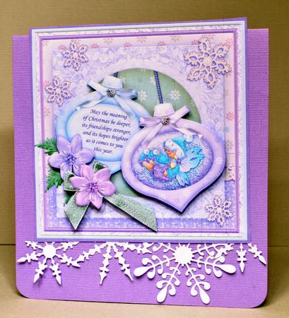 Christmas Baubles Frosty Fairy Decoupage 8x8 Mini Kit by Kristina Norbat