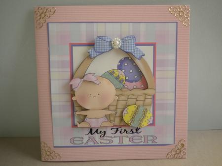 Baby's 1st Easter Girl's Quick Card by Kristina Norbat