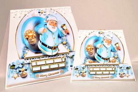 Santa on a Roof at Night Winter by Kristina Norbat