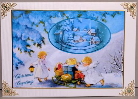Cute Angels Delivering Gifts by Kristina Norbat