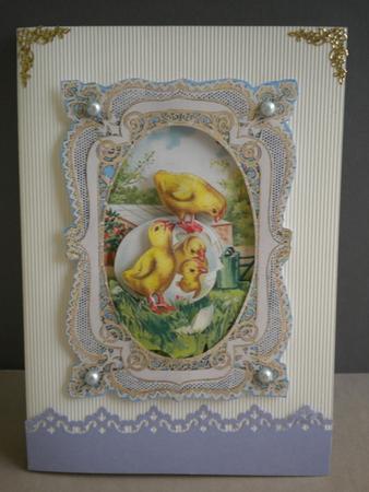 Chick Trio Frame Card by Kristina Norbat