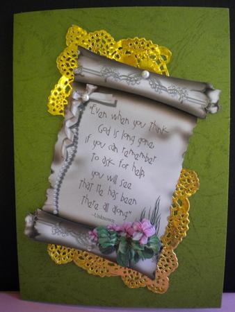 Parchment Scroll Card Topper by Kristina Norbat