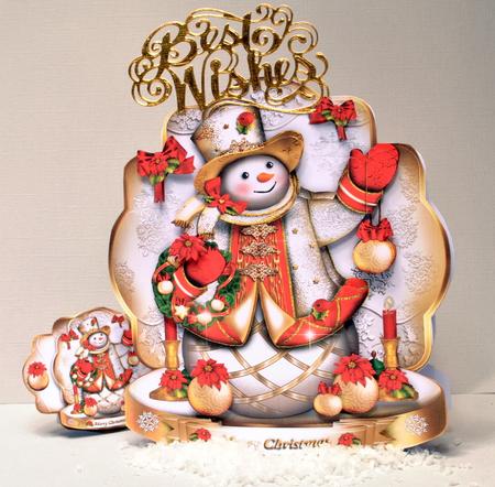 Silver Holiday Christmas Snowman Card Kit by Kristina Norbat