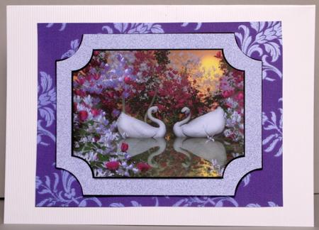 Beautiful Brocade Backing Paper in Purple by Kristina Norbat