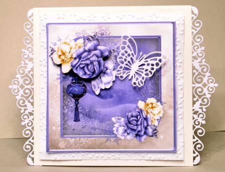 Snow for Christmas Decoupage Card Front by Kristina Norbat
