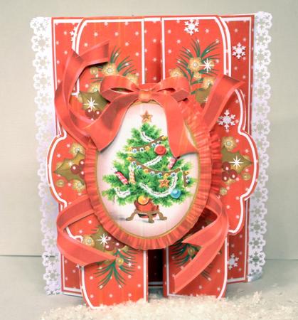 Christmas Tree A5 Tri-fold Fancy Card Mini Kit by Kristina Norbat