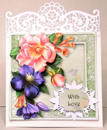 Beautiful Rose & Clematis 8x8 Quick Topper by Kristina Norbat