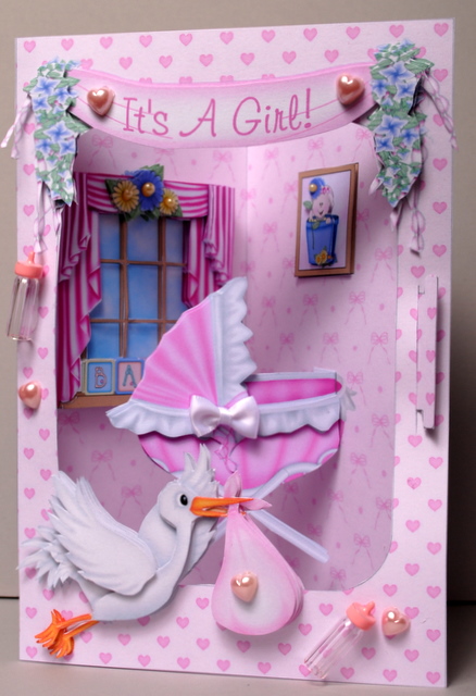 3D Corner Cards Kit - It's a Girl! by Kristina Norbat
