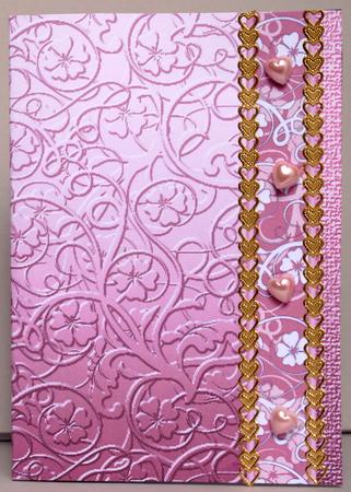 Orchid Swirls and Flowers Embossed with Border by Kristina Norbat