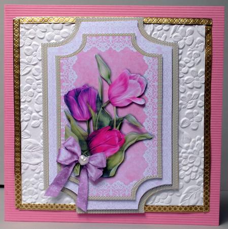 Shaped Tulip Decoupage Topper by Kristina Norbat