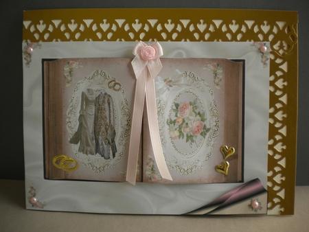Beautiful Vintage Wedding Open Book A4 Topper by Kristina Norbat