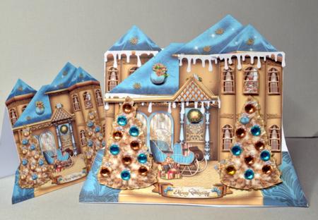 Winter Christmas Family House Card Kit by Kristina Norbat