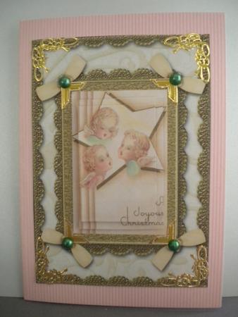 Joyous Angels A5 Lace N Bows Card Front Step by Step by Kristina Norbat