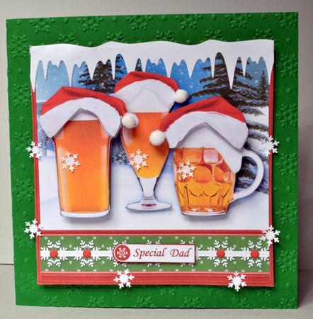 3 Cheers for Christmas 8x8 Decoupage Mini Kit by Kristina Norbat
