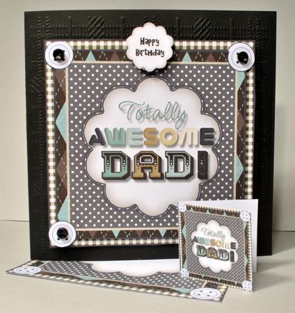 Totally Awesome Dad Card Front Kit by Kristina Norbat