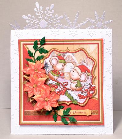 Christmas Catch Mice 7.5 Decoupage Mini Kit by Kristina Norbat