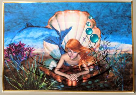 Stunning Underwater Mermaid and Dolphin Quick Pyramid Card by Kristina Norbat