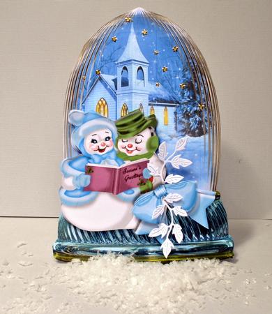 Christmas Globe Season's Greetings by Kristina Norbat