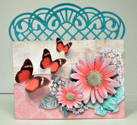 Winter Flowers 7x7 Card and Decoupage by Kristina Norbat