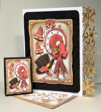 Christmas Vintage Hats Card Kit by Kristina Norbat
