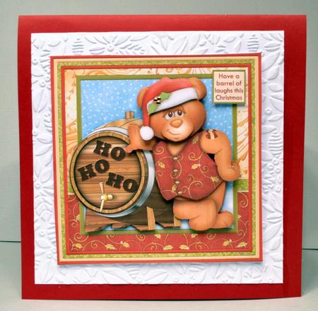 Have a Barrel of Laughs This Christmas Decoupage Mini Kit by Kristina Norbat