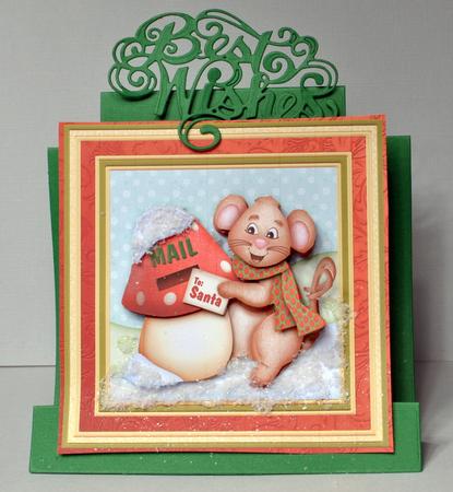 Christmouse Mail 8" Christmas Decoupage Mini Kit by Kristina Norbat