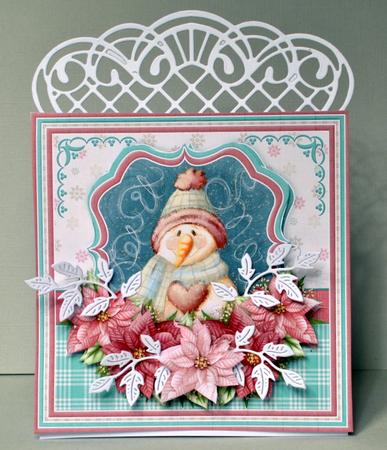 Frosty Snowman & Poinsettia Christmas 8x8 Mini Kit by Kristina Norbat