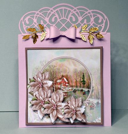 Skating on the Lake 7x7 Card with Decoupage by Kristina Norbat
