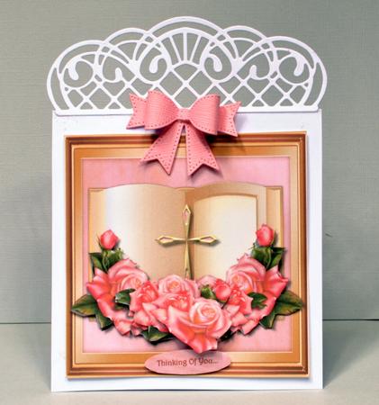 Sympathy Book Pink Roses Topper by Kristina Norbat