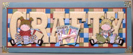 Crafty Gals Crafty Large Dl Card Front with Decoupage by Kristina Norbat