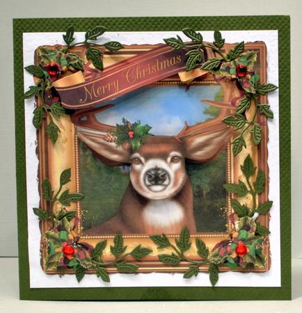 Jim's Christmas Buck Merry Christmas Male Man Card Topper by Kristina Norbat