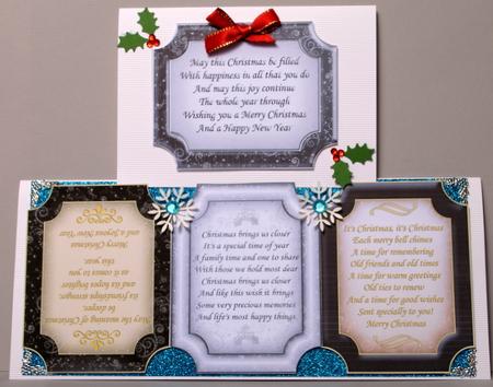 Christmas Verses in Black Silver Gold by Kristina Norbat