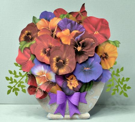 Pansy Bouquet - Pots of Flowers Card Mini Kit by Kristina Norbat